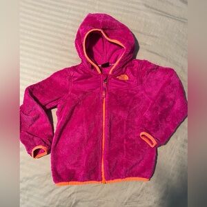 North Face fuzzy jacket size 3t